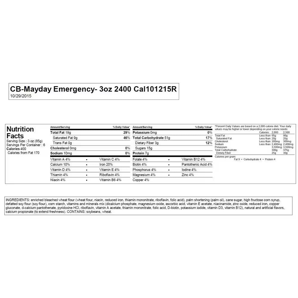 Food Bar 2400 Calorie (24-Pack)