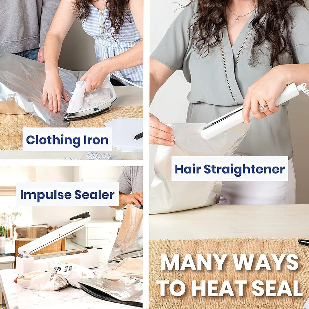 75  Mylar Bags - Bundle - 1 Gallon (5 Mil, 10In X 14In) with 80 400Cc Oxygen Absorbers, 80 Sticker Labels - Heat Sealable, Food Safe, Long Term Food Storage & Survival - Black