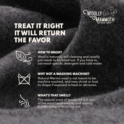 Outdoor Merino Wool Throw Blanket - 66 X 90 In, Large, Burgundy - Heavy Thermal Camping Blankets - Breathable Wool Throw