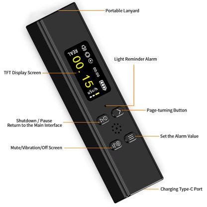 NEW Geiger Counter High Precision Nuclear Radiation Detector X-Ray Beta Gamma Detector Geiger Counter Dosimeter