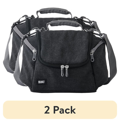 (2 Pack)  Oxford All Day Adult Reusable Lunch Bag Black