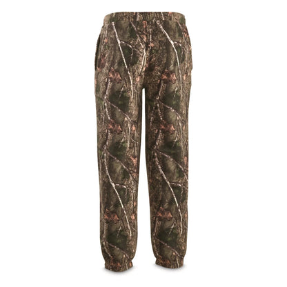 Men'S Camo Fleece Pants Woodland Camo XL