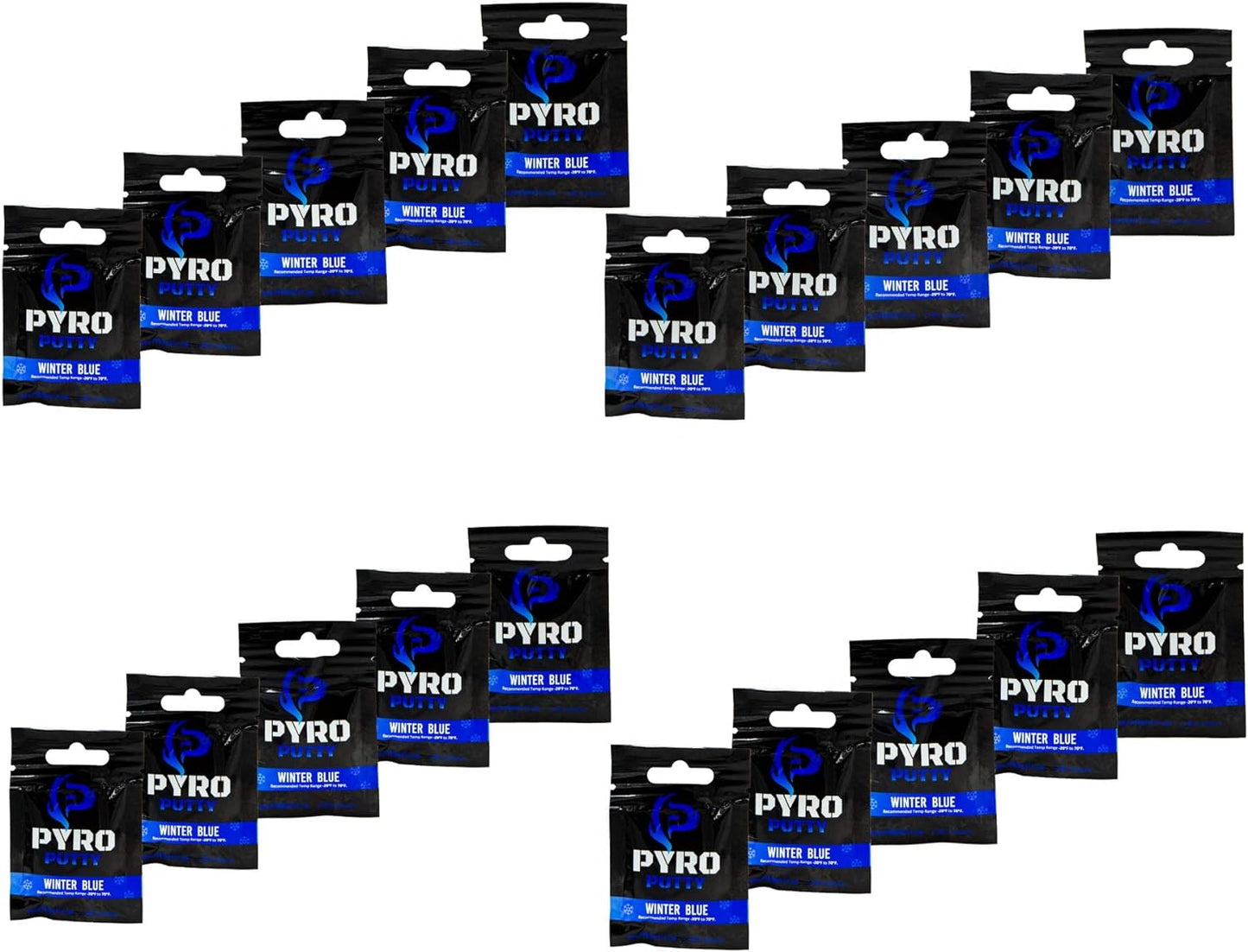 Pyro Putty: Single Use Waterproof Survival Fire Starter, 20 or 50 Ct Foil Packs, Easy Tear, Easy Ignite, Fire Starters for Campfires