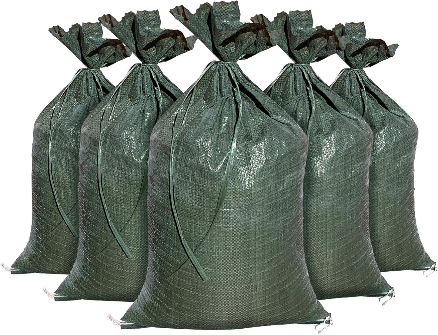 - Heavy Duty Empty Sandbags for Flooding (14" X 26") - Poly Sand Bags for Flood Barrier, Weight, Construction, Earth Bag Homes - Reusable, UV Resistant - Tie Strings Attached (10 Bags)