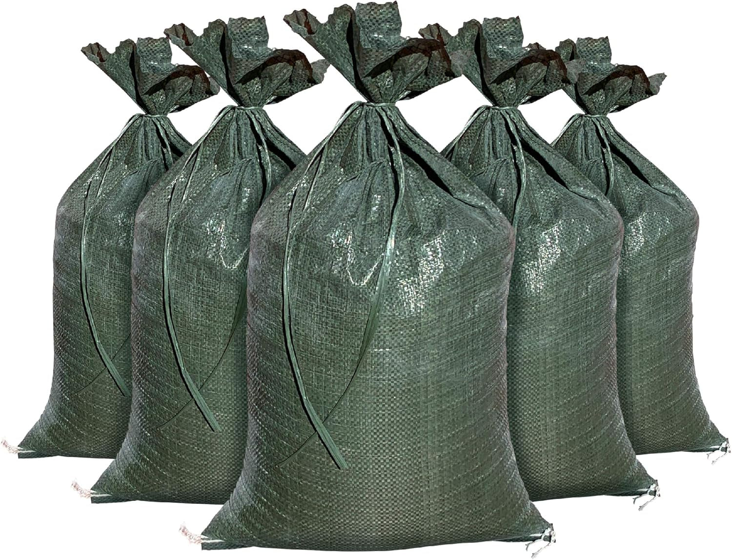 - Heavy Duty Empty Sandbags for Flooding (14" X 26") - Poly Sand Bags for Flood Barrier, Weight, Construction, Earth Bag Homes - Reusable, UV Resistant - Tie Strings Attached (10 Bags)