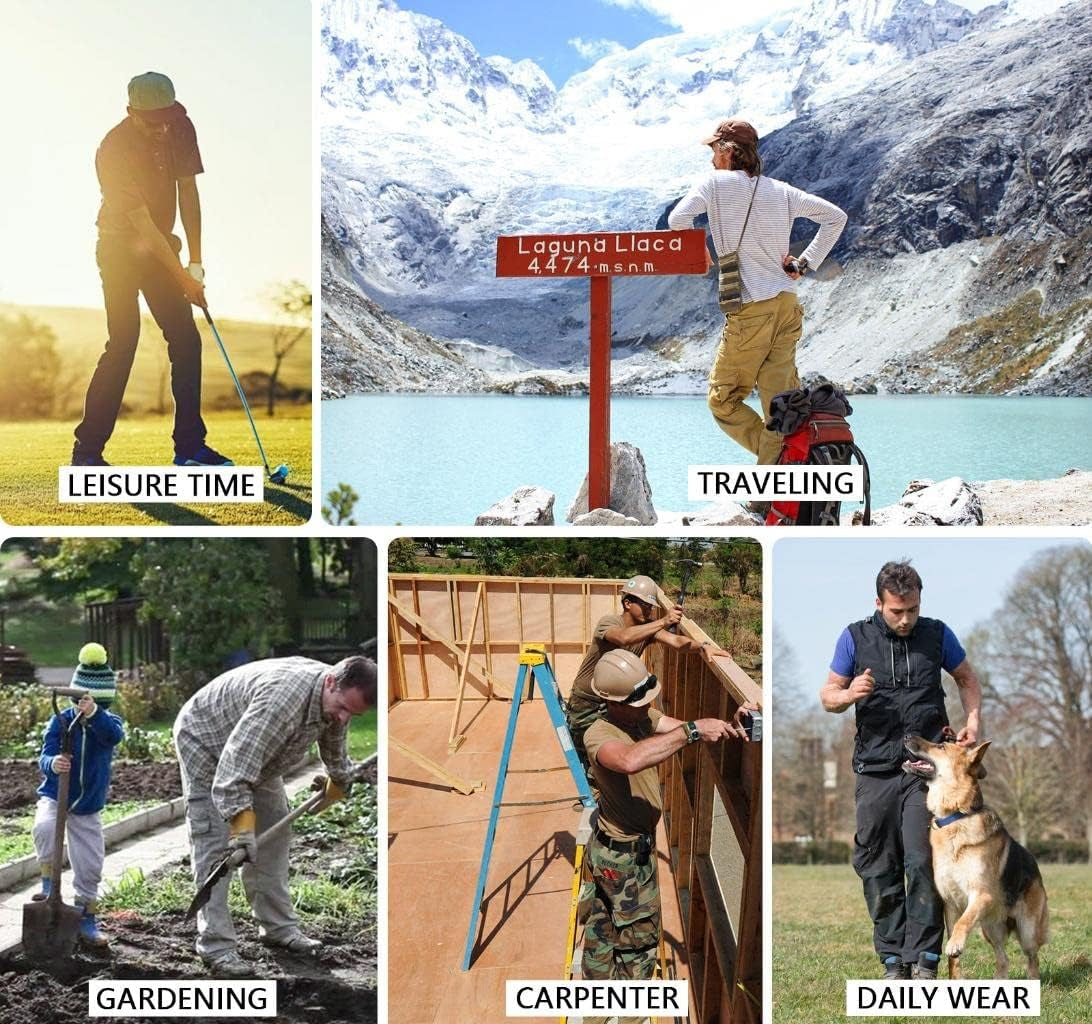 Men'S Casual Relaxed Fit Cargo Pants with Pockets, Outdoor Camo Cotton Work Pants for Men(No Belt)