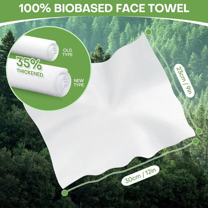 Compressed Towel Tablets 12"X9" 50 Pcs Individually Wrapped Mini Disposable Coin Towel Travel Size Wipe Washclothes (Green)