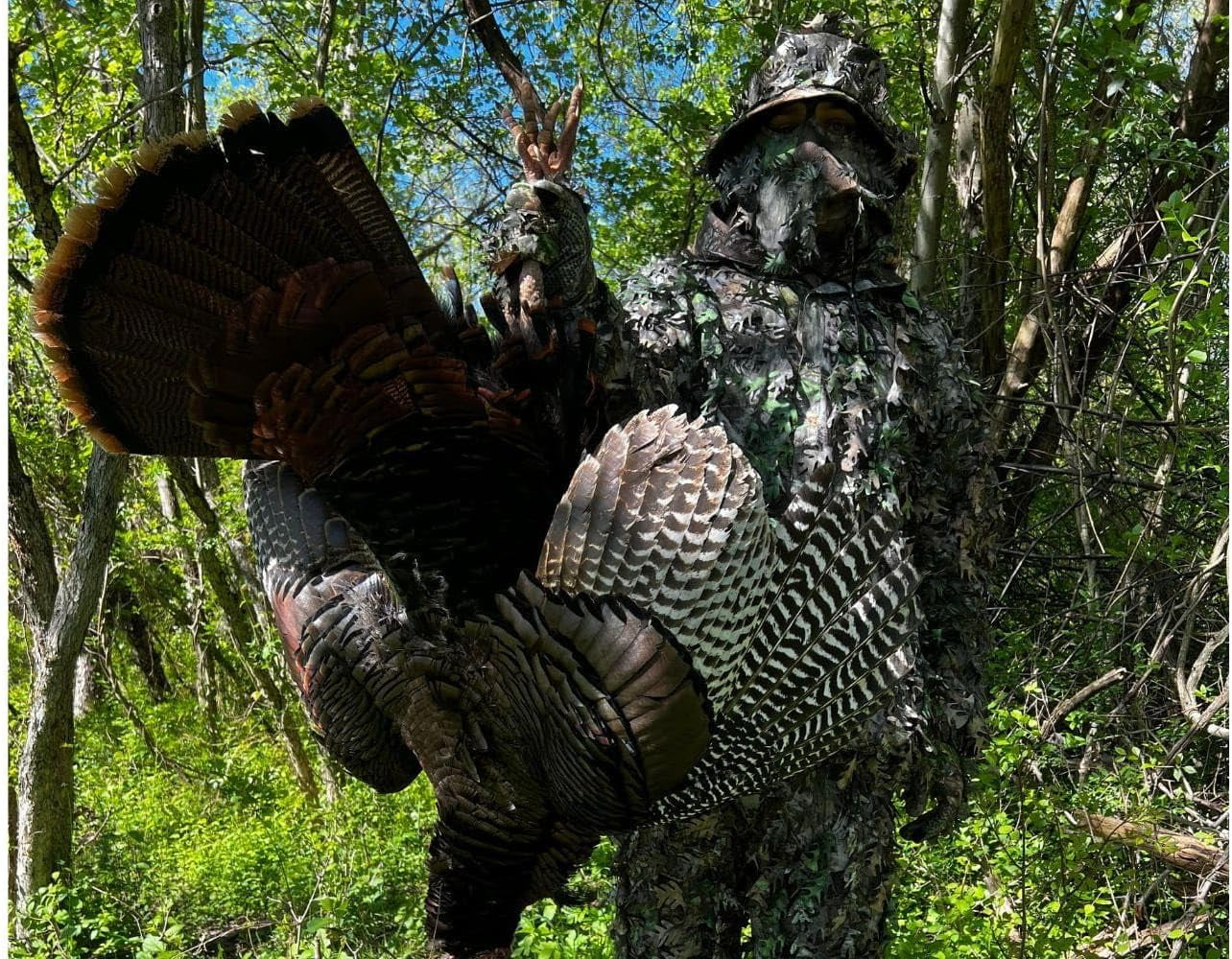 Realtree & Mossy Oak 3D Leafy Camo Face Mask Bucket Hat for Men Deer Duck and Turkey Hunting (Fully Adjustable OSFM)