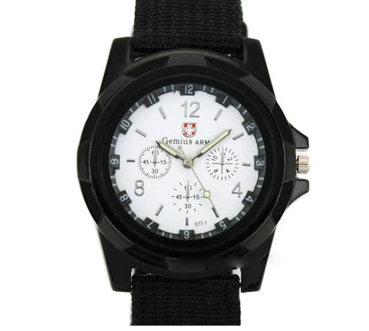 Army Style Woven Strap Tactical Timepiece Navy Air Force Quartz Military Watch