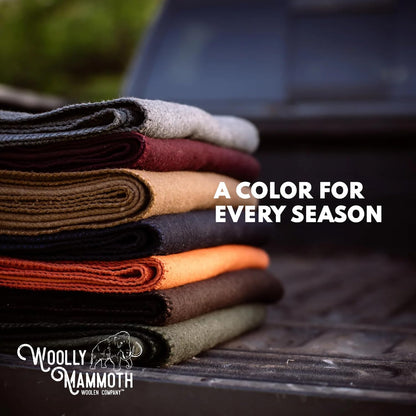 Outdoor Merino Wool Throw Blanket - 66 X 90 In, Large, Burgundy - Heavy Thermal Camping Blankets - Breathable Wool Throw