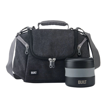 (2 Pack)  Oxford All Day Adult Reusable Lunch Bag Black