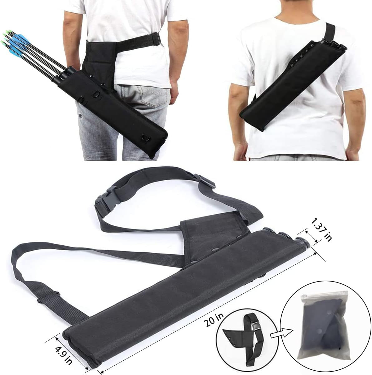 56" Takedown Recurve Bow and Arrows Set for Adults Right Hand Archery Kit Metal Riser Hunting Bow for Shooting Practice 30-50Lb